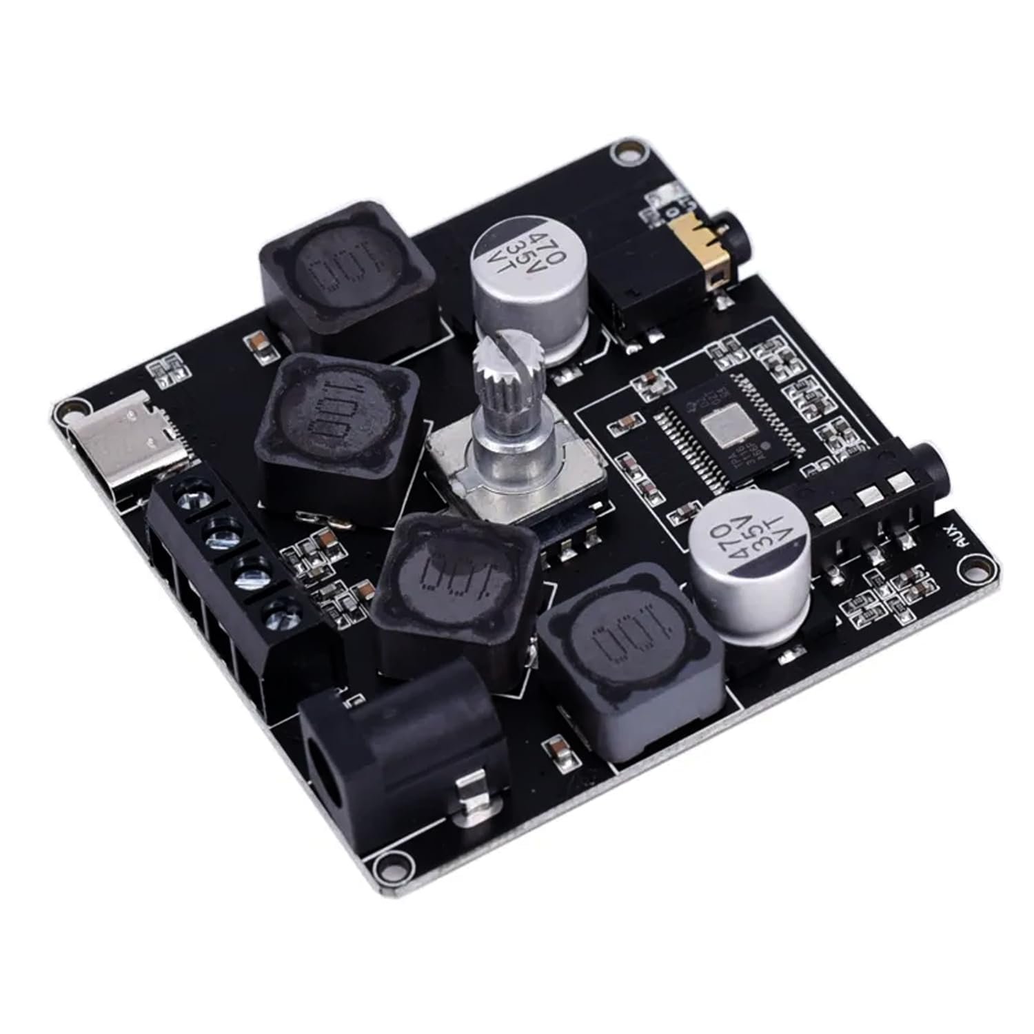 Electrifier XY-AP50H Bluetooth 5.0 Stereo Amplifier Board 50W+50W Class D | Four input modes — AUX, USB sound card, U-disk and wireless | DC 5-24V input | drives 4-8 Ohm speakers | rotary volume - Image 2