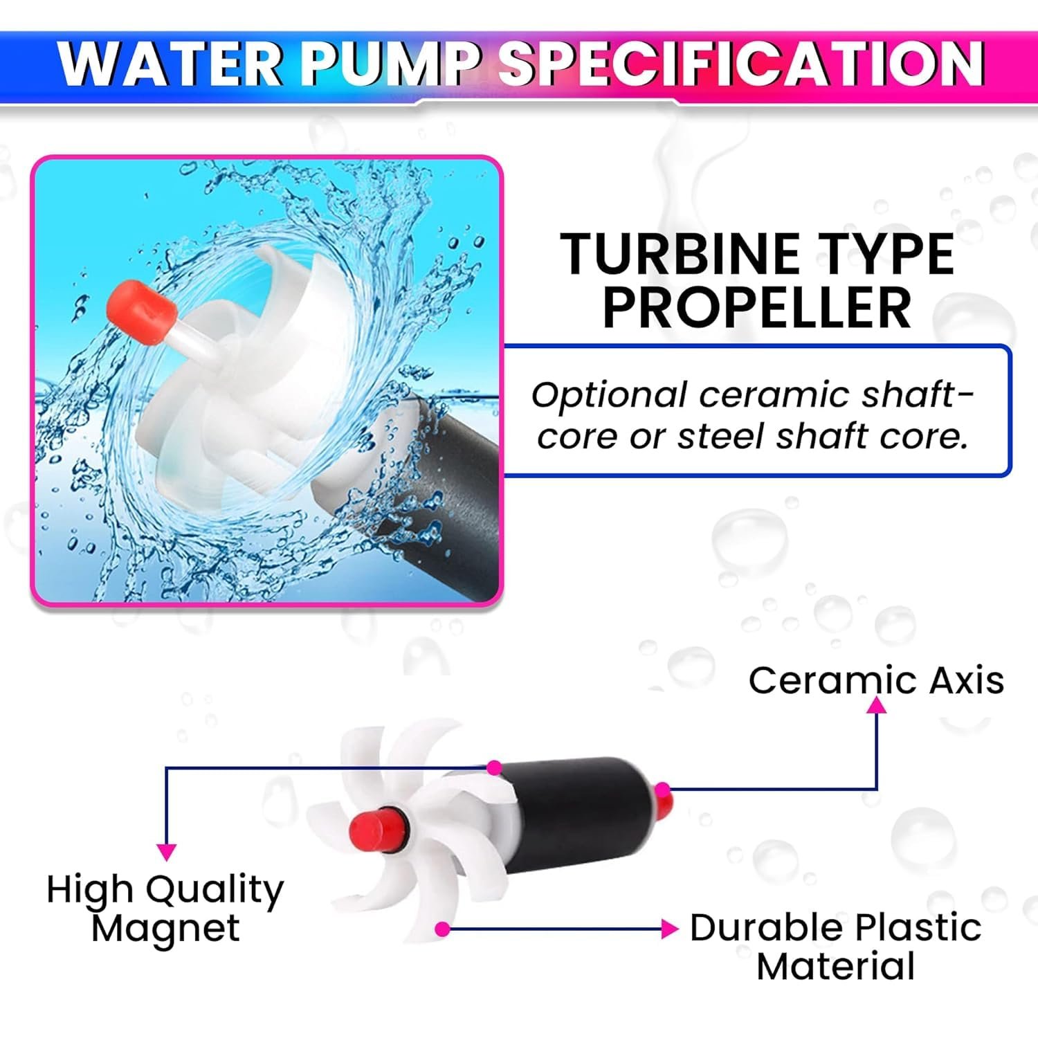 DC 12V Submersible Pump, 27W, 660L/H Flow Rate, 3-Meter Lift, BLDC | 27W low-power motor, under 40 dB operation, 1/2 inch threaded inlet and outlet, fits submersible or inline setups - Image 2